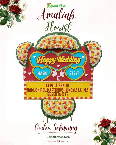 Papan Bunga Pernikahan Bilah Barat